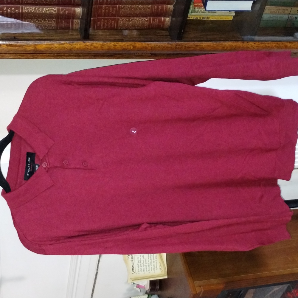 Structure Men’s Slim Fit Long Sleeve Shirt  Biking Red